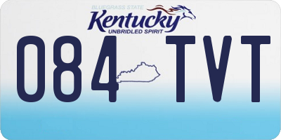 KY license plate 084TVT