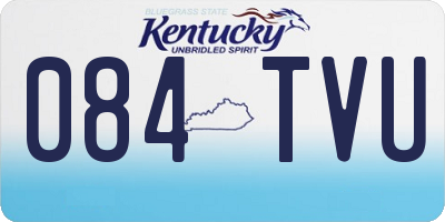 KY license plate 084TVU