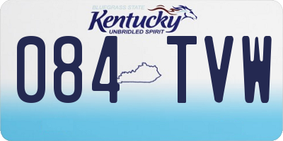 KY license plate 084TVW