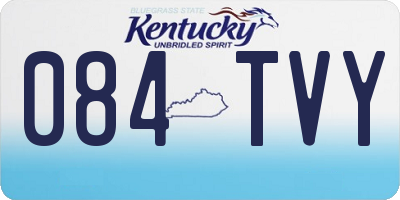 KY license plate 084TVY