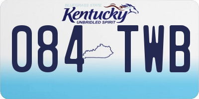 KY license plate 084TWB