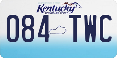 KY license plate 084TWC