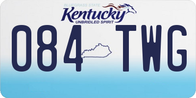 KY license plate 084TWG