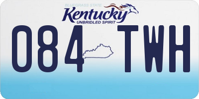 KY license plate 084TWH