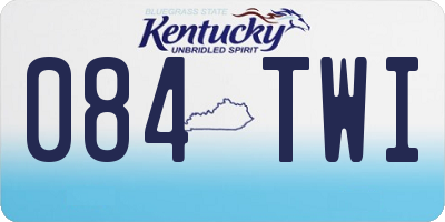 KY license plate 084TWI