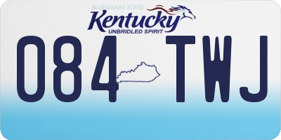 KY license plate 084TWJ