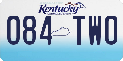 KY license plate 084TWO