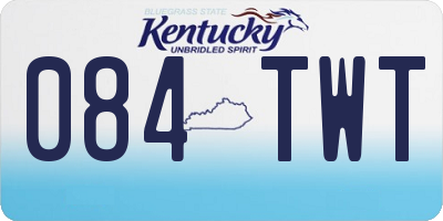 KY license plate 084TWT