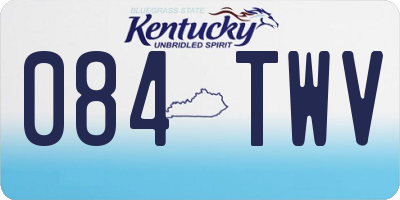 KY license plate 084TWV