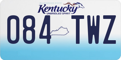 KY license plate 084TWZ