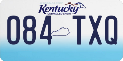 KY license plate 084TXQ