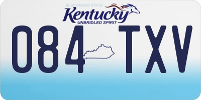 KY license plate 084TXV