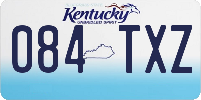 KY license plate 084TXZ
