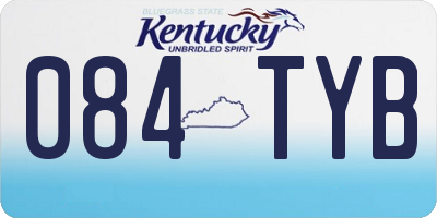 KY license plate 084TYB