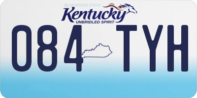 KY license plate 084TYH