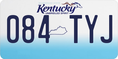 KY license plate 084TYJ