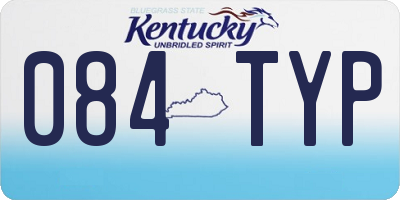 KY license plate 084TYP
