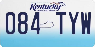 KY license plate 084TYW