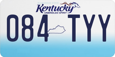 KY license plate 084TYY