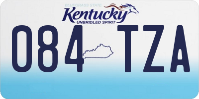 KY license plate 084TZA