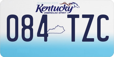 KY license plate 084TZC
