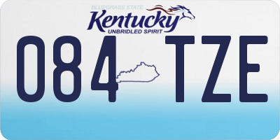 KY license plate 084TZE