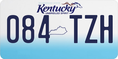KY license plate 084TZH