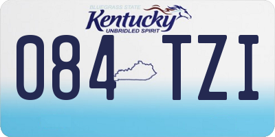 KY license plate 084TZI
