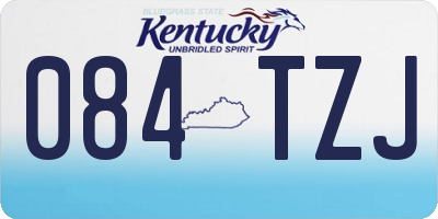 KY license plate 084TZJ