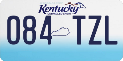 KY license plate 084TZL