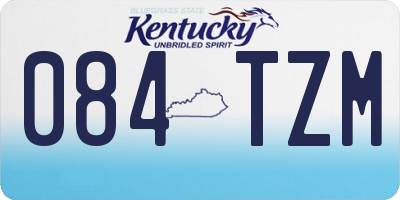 KY license plate 084TZM