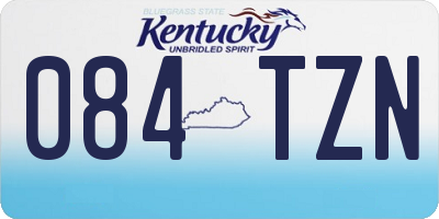 KY license plate 084TZN