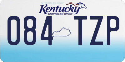 KY license plate 084TZP