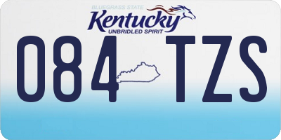 KY license plate 084TZS