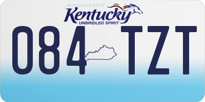 KY license plate 084TZT