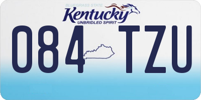 KY license plate 084TZU