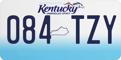 KY license plate 084TZY