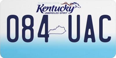KY license plate 084UAC