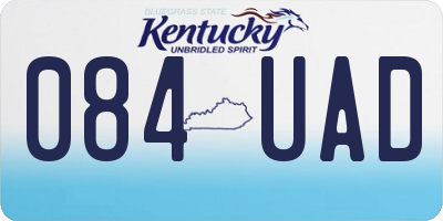 KY license plate 084UAD