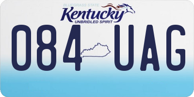 KY license plate 084UAG