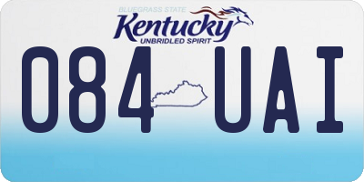KY license plate 084UAI