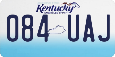 KY license plate 084UAJ