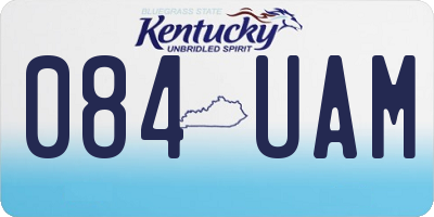 KY license plate 084UAM