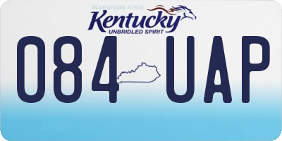 KY license plate 084UAP