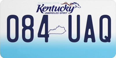 KY license plate 084UAQ