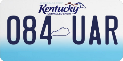 KY license plate 084UAR