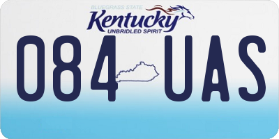 KY license plate 084UAS