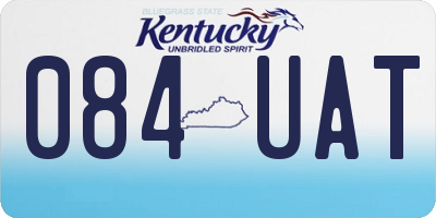 KY license plate 084UAT