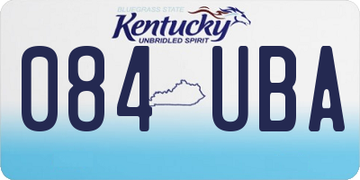 KY license plate 084UBA