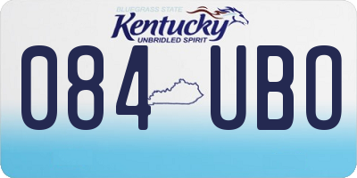 KY license plate 084UBO